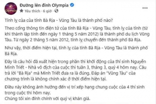 Liên tiếp 2 tuần Đường Lên Đỉnh Olympia mắc lỗi sai kiến thức, phải lên tiếng đính chính